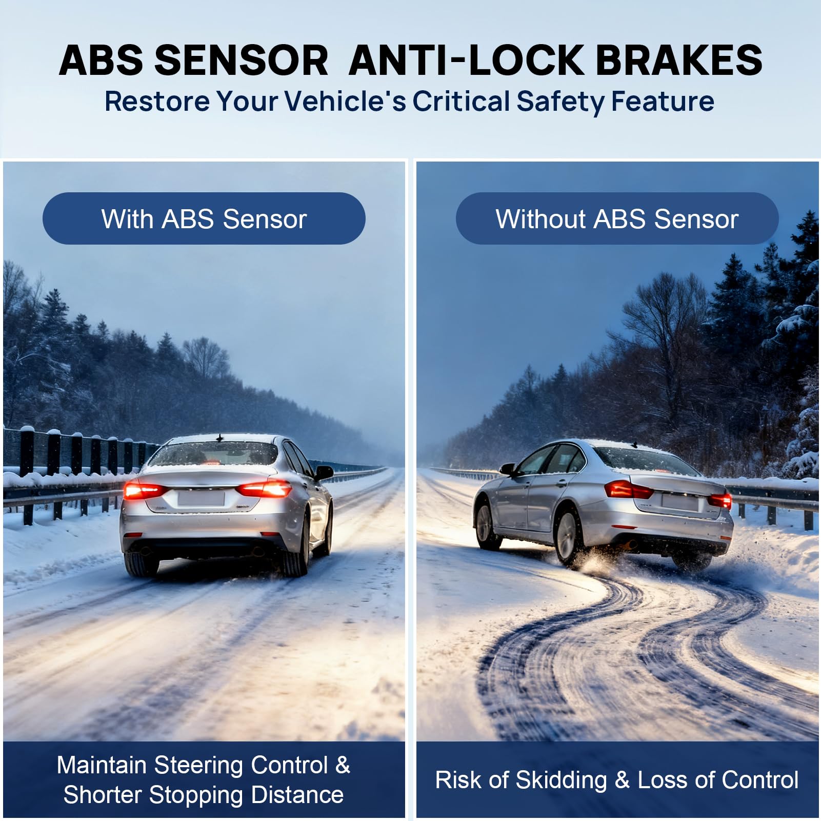 A-NAFTULY sensor mounted on wheel knuckle demonstrating correct fitment