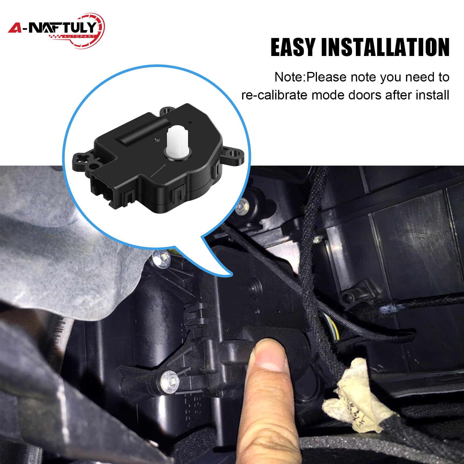 A-NAFTULY actuator beside ruler showing compact size and fitment