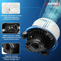 A-NAFTULY blower motor installed in Toyota HVAC for restored vent airflow