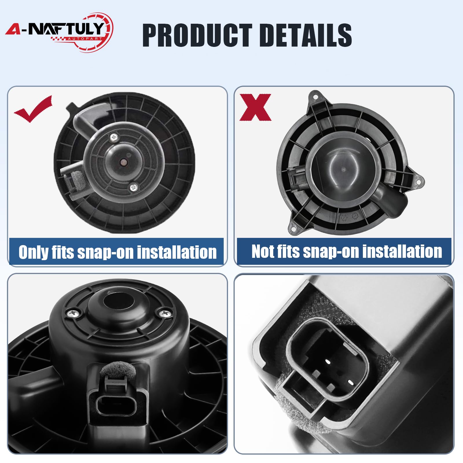 A-NAFTULY installed under dash in vehicle restoring strong cabin airflow
