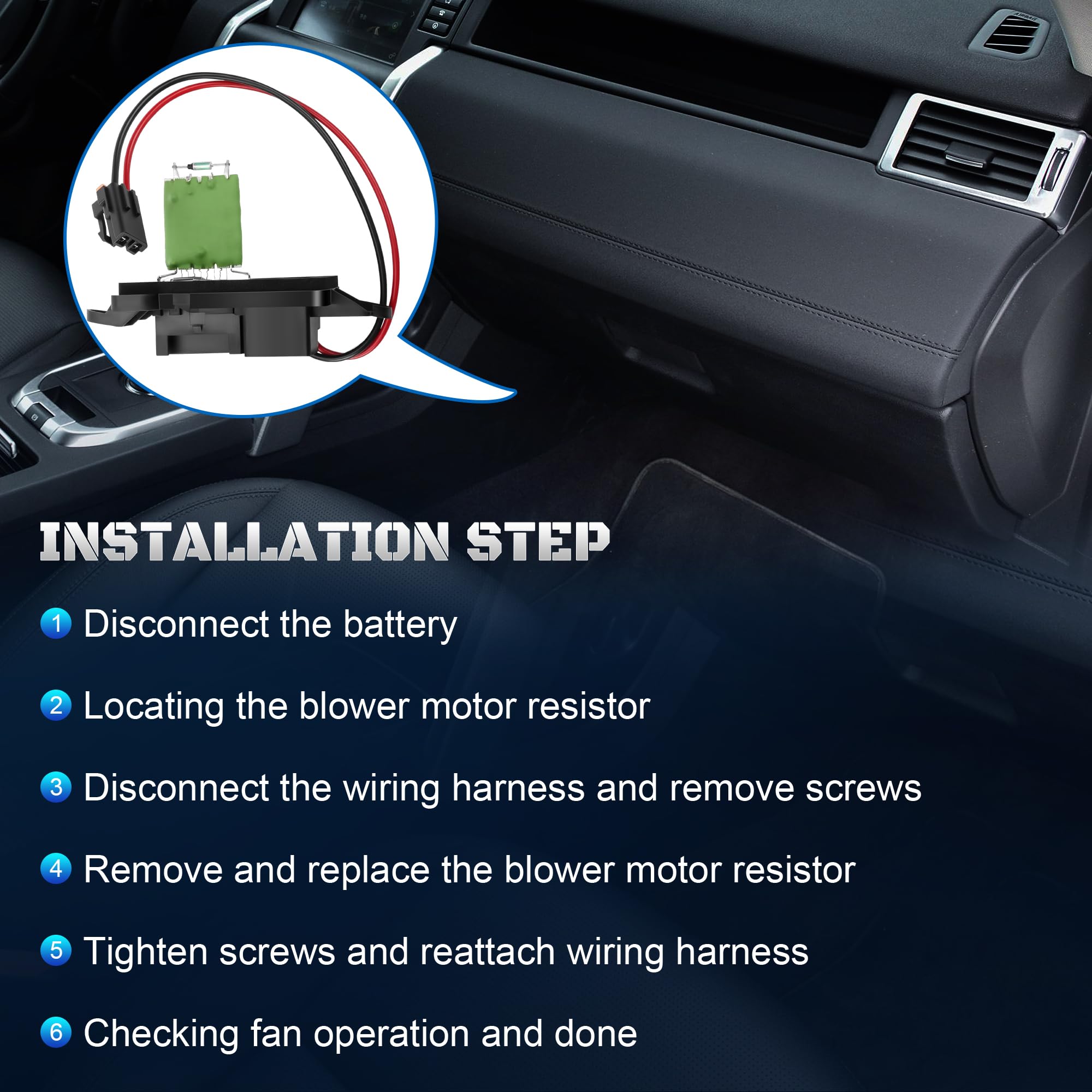 A-NAFTULY lifestyle garage DIY repair scene showing a homeowner replacing the resistor confidently