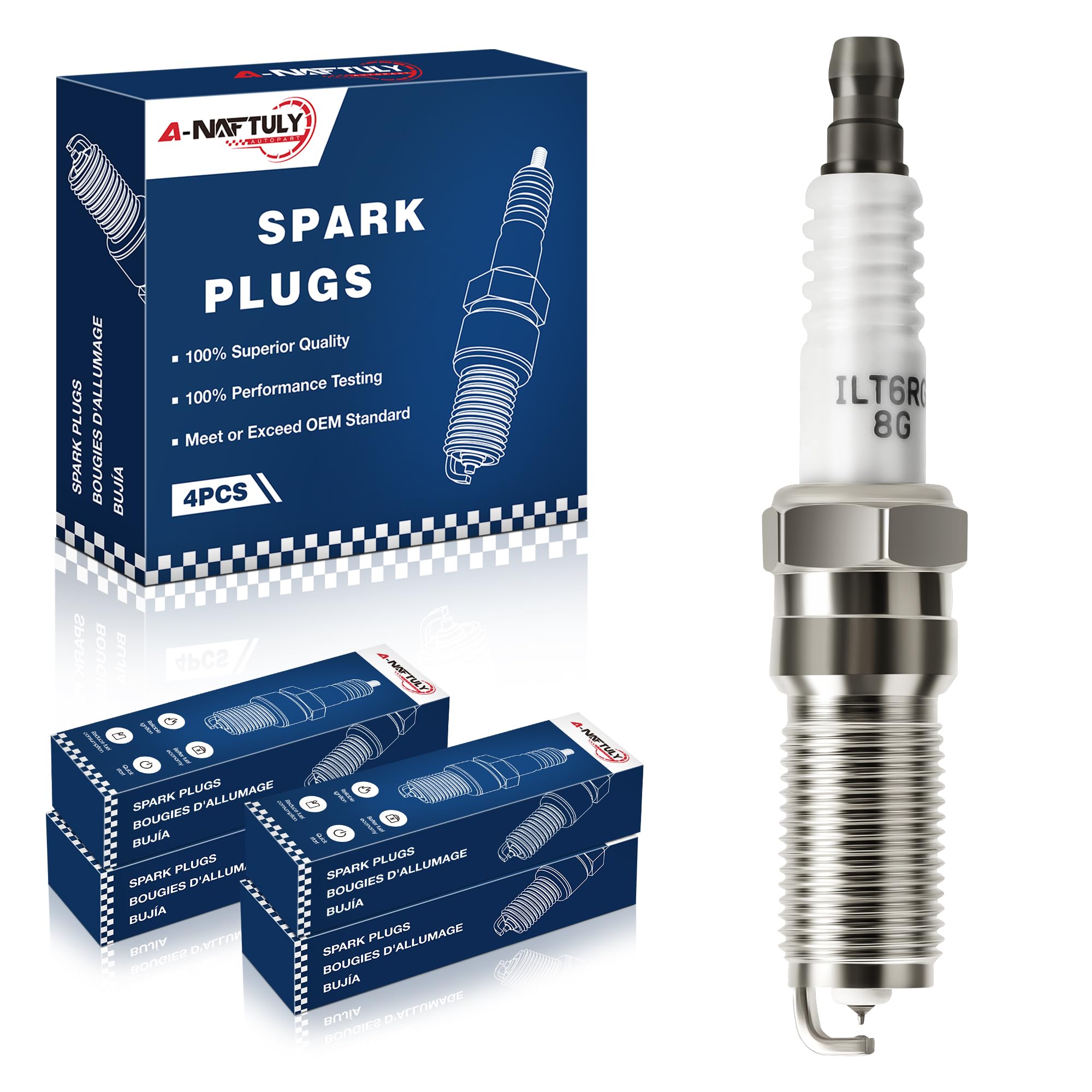 A-NAFTULY mechanic installing spark plug in garage demonstrating ease