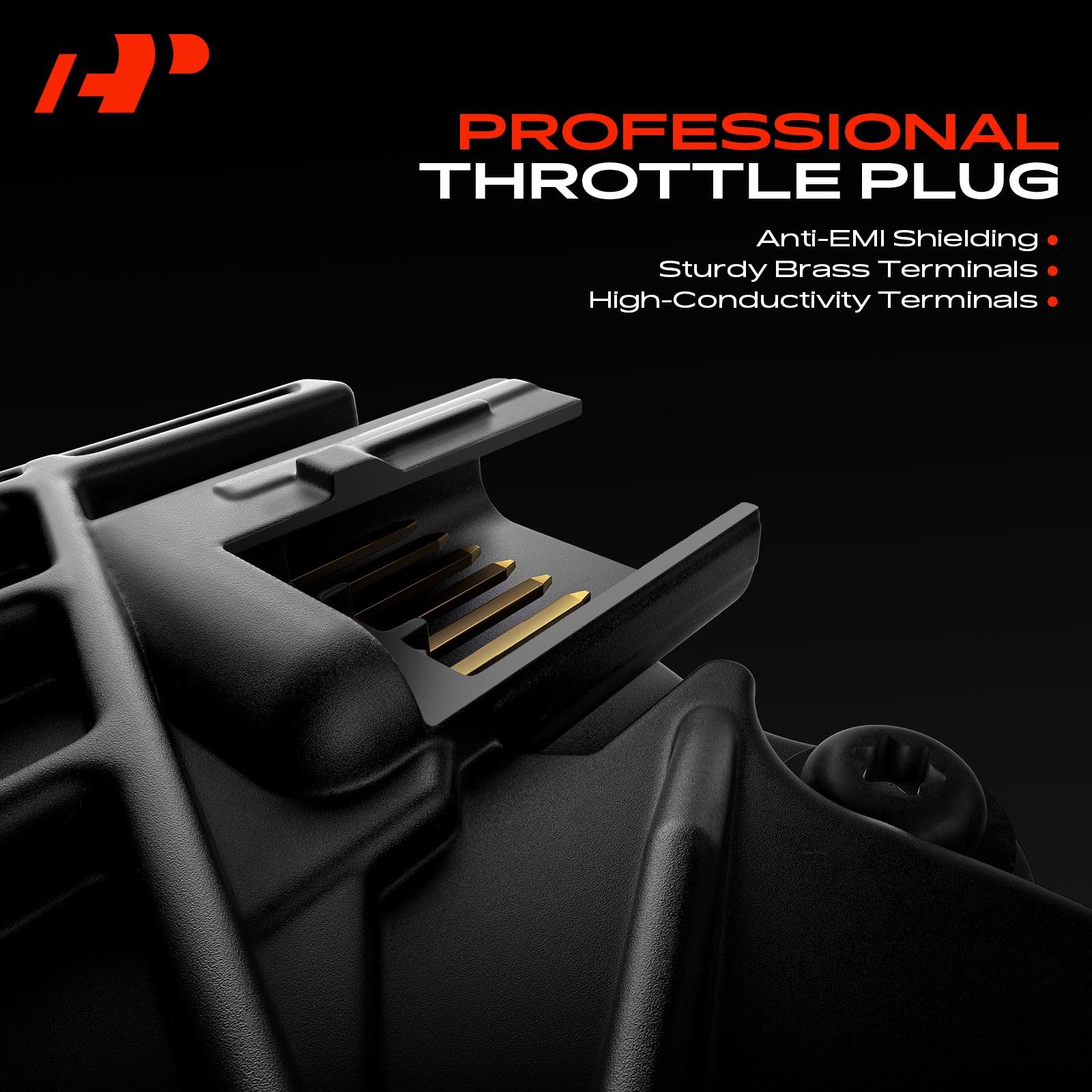 Six-pin female blade connector on A-Premium throttle body for easy plug-in installation