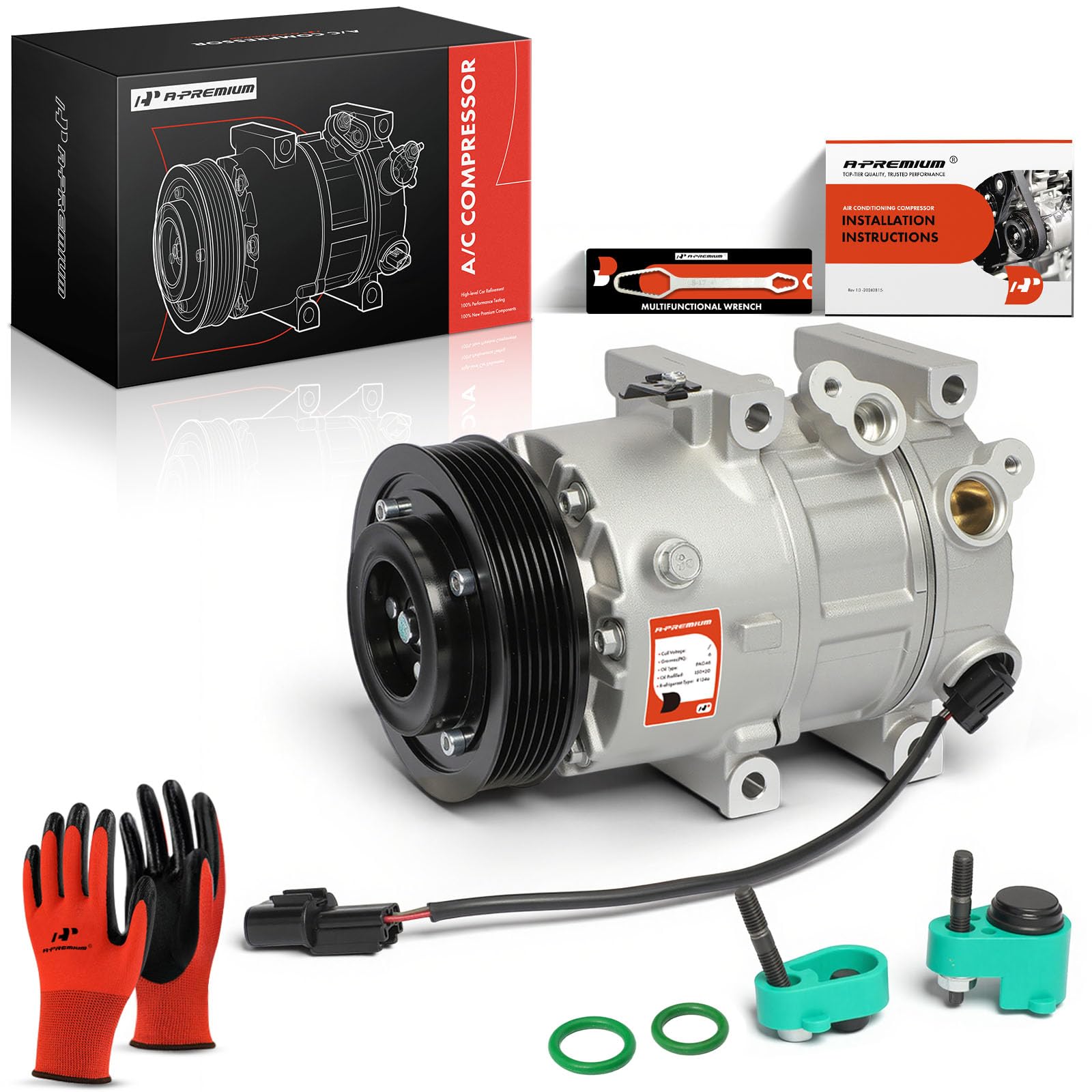 A-Premium front view of compressor showing fit and function benefits