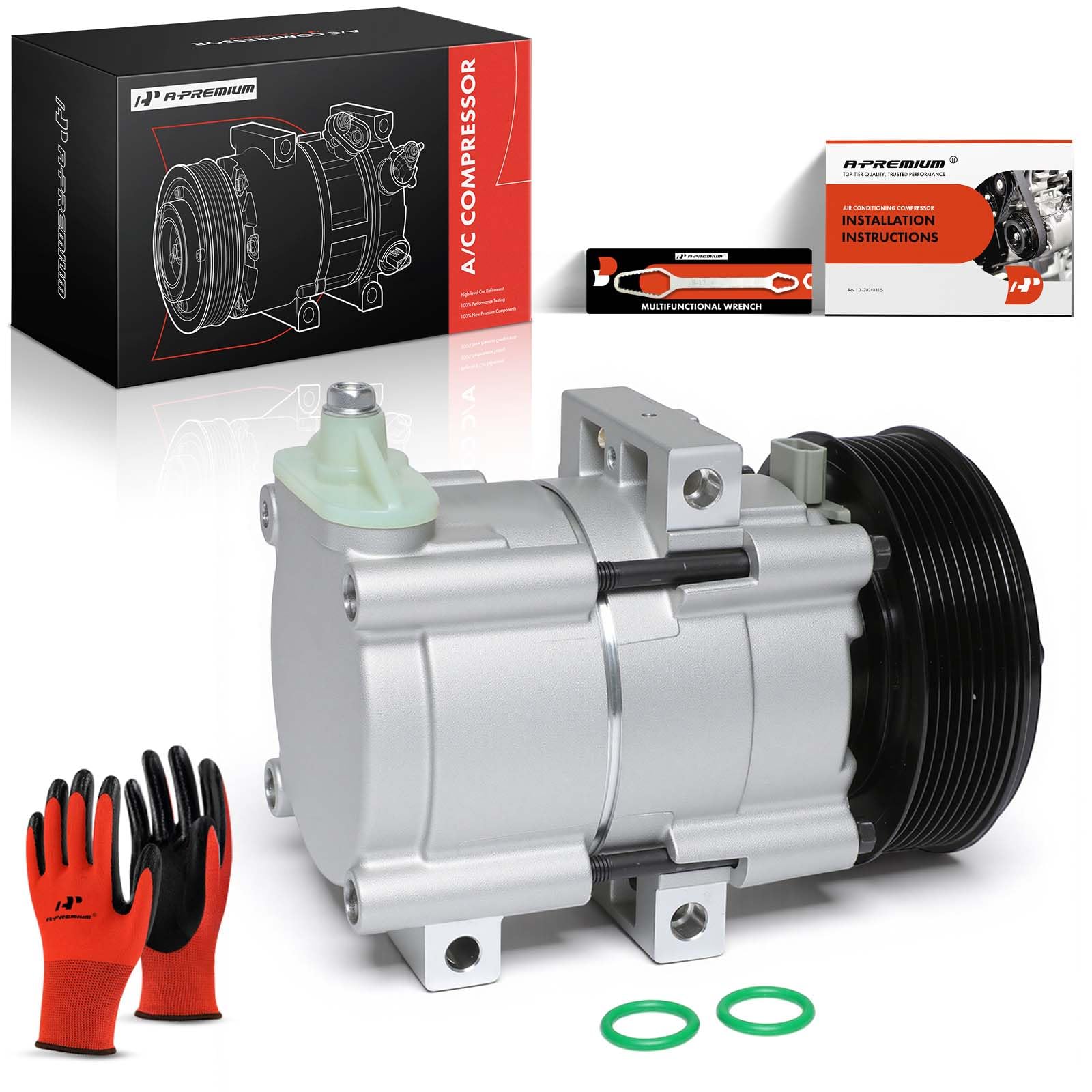 A-Premium compressor on workshop bench emphasizing professional installation readiness