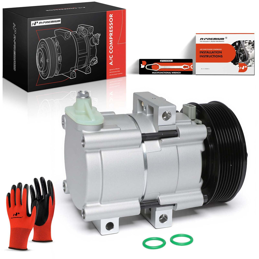 A-Premium compressor on workshop bench emphasizing professional installation readiness