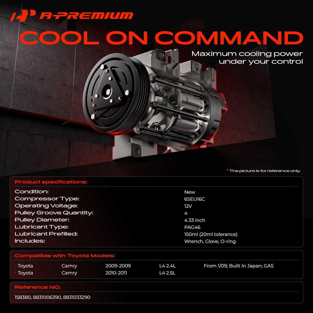 A-Premium compressor side profile highlighting compact durable construction