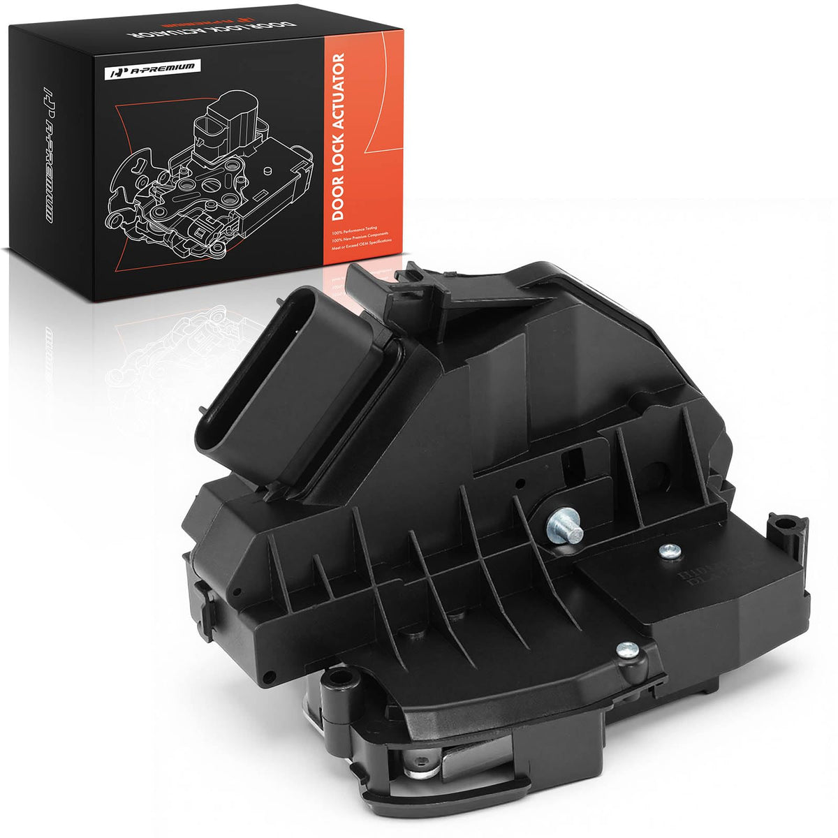 A-Premium front view of actuator showing mounting points and fit benefit
