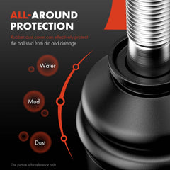 A-Premium ball joint installed on a lower control arm demonstrating correct orientation
