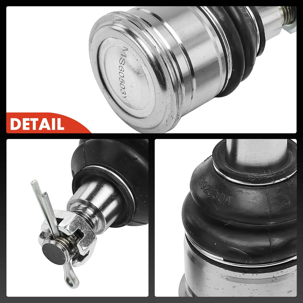 A-Premium ball joint next to ruler showing scale for accurate part identification