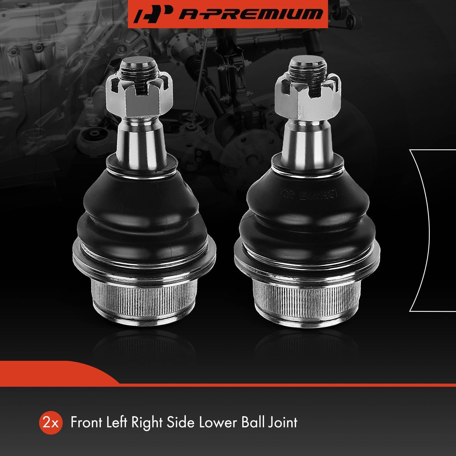 A-Premium ball joint stud closeup showing steel material and improved durability