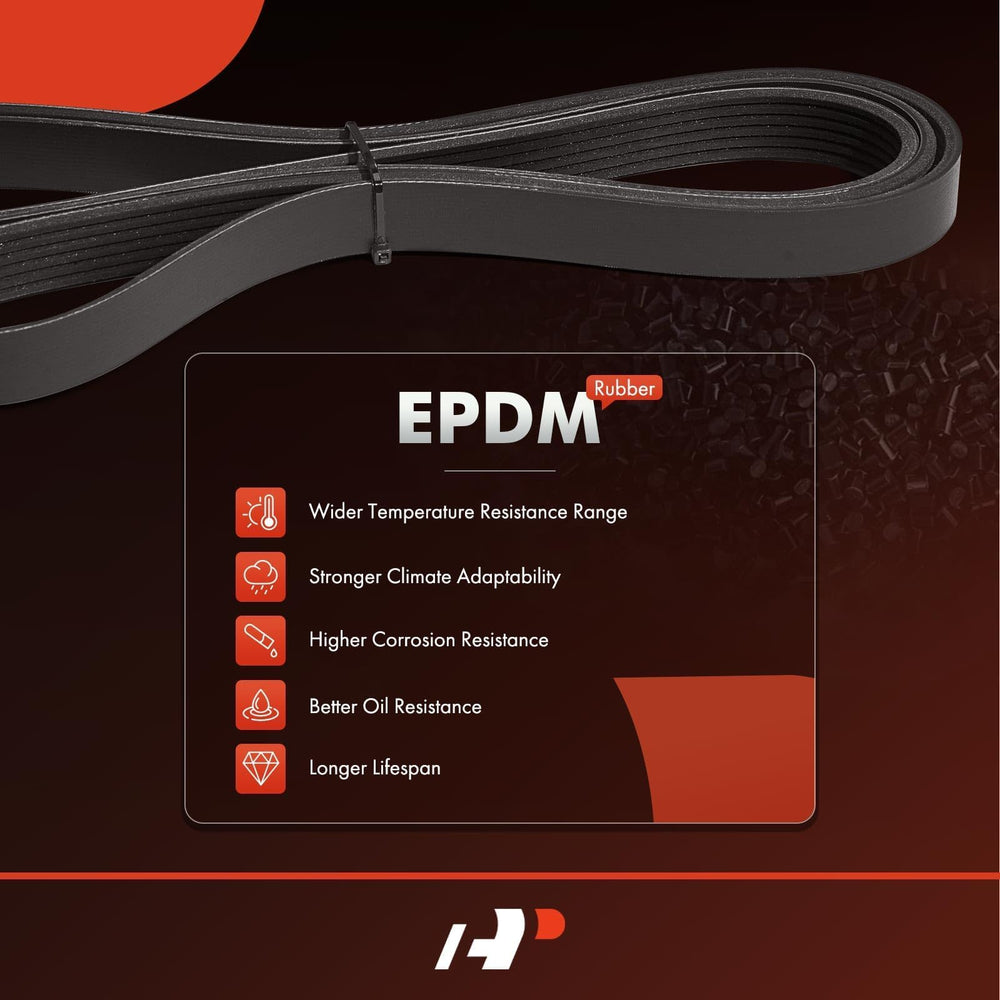 A-Premium belt installed on engine demonstrating compatibility and secure operation