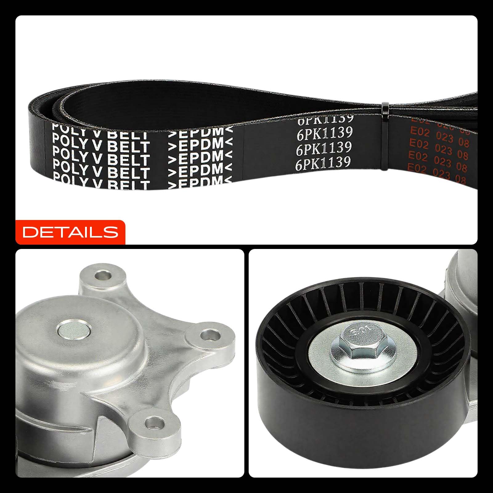A-Premium belt rib cross-section highlighting durable material construction