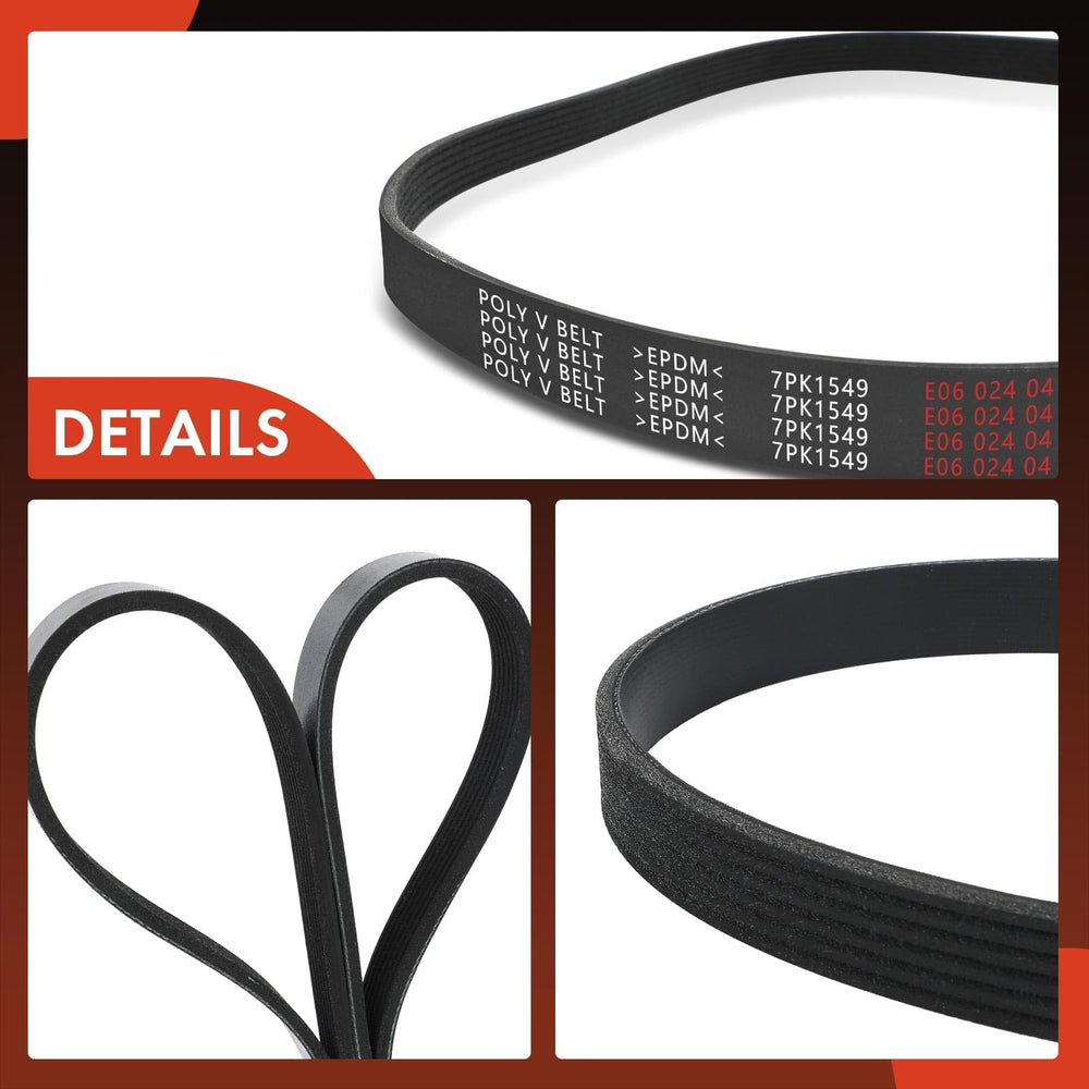 A-Premium belt side view revealing width and cord construction for stability