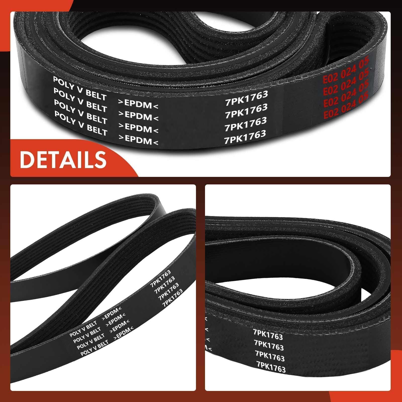 A-Premium belt alongside ruler and pulley to show correct scale and compatibility for replacement