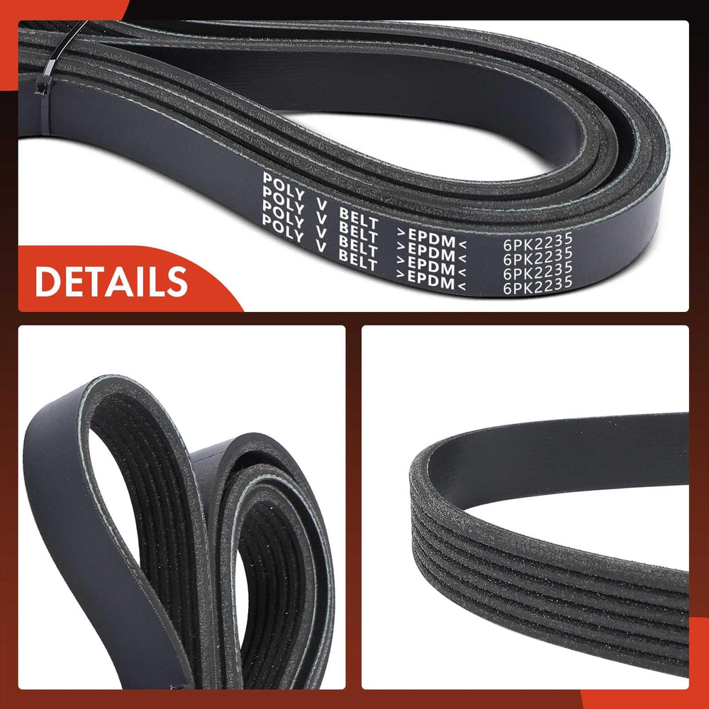 A-Premium belt alongside tensioner indicating pre-install inspection benefit