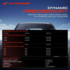 A-Premium blade edge close-up highlighting rubber-chloroprene durability benefit