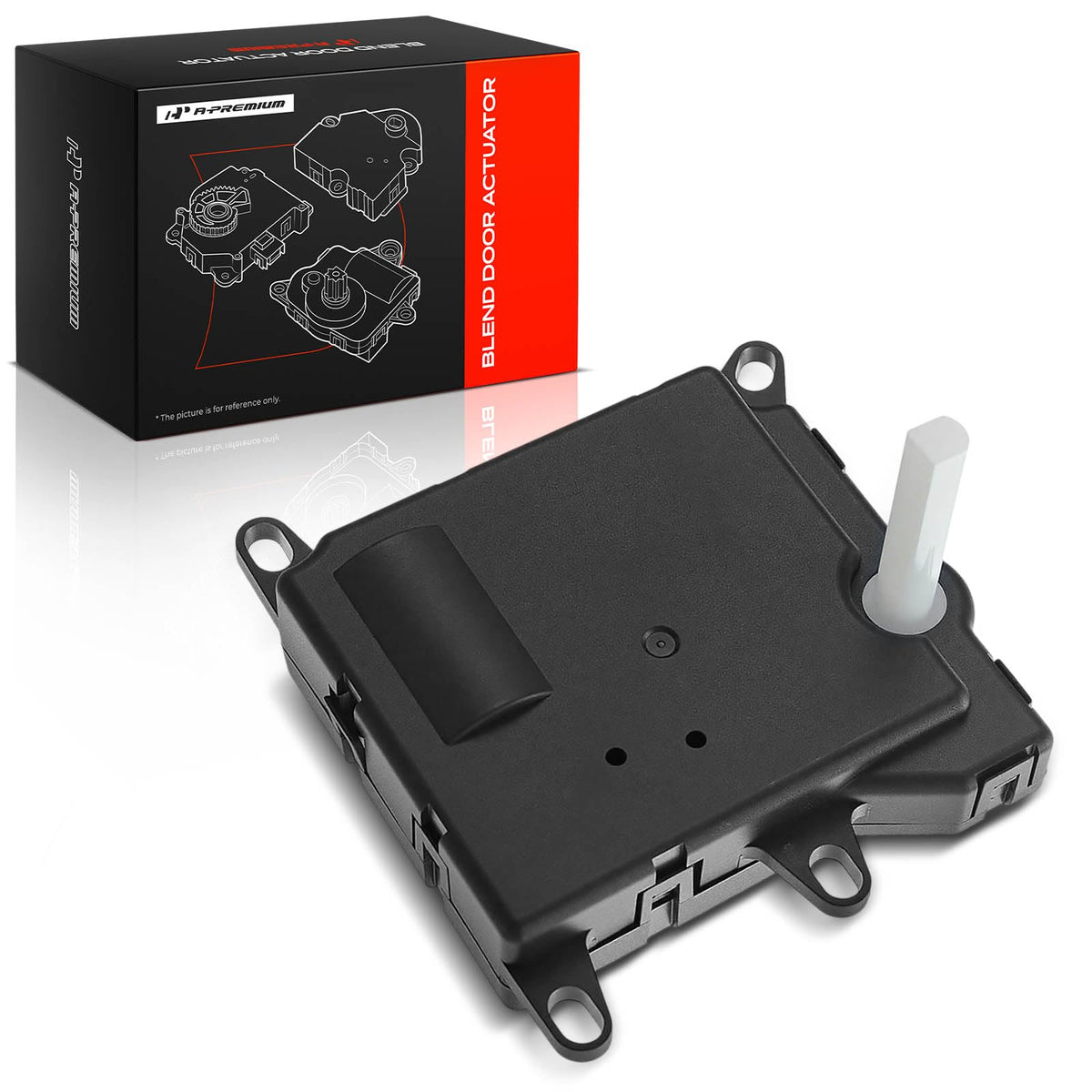 A-Premium front view of actuator showing mounting points for accurate fit