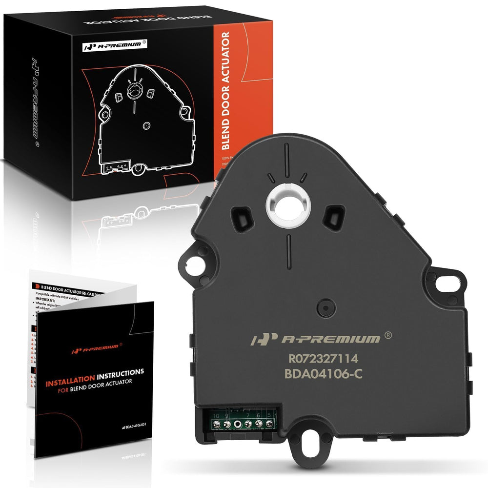 A-Premium front view of blend door actuator showing compact housing and reliable fit
