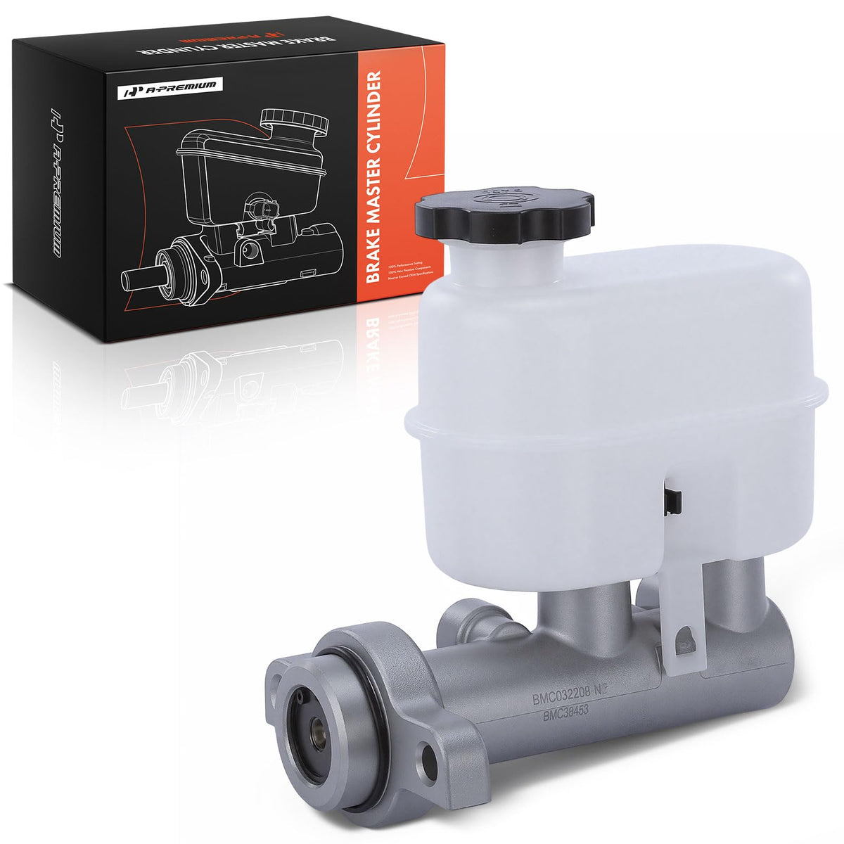 A-Premium master cylinder front assembly showing complete replacement ready to install and restore braking