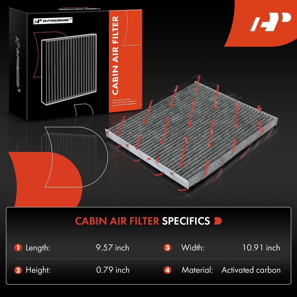 A-Premium cabin filter with activated carbon layer reducing odors