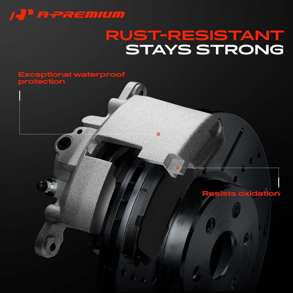 A-Premium caliper anti-rust coating detail highlighting long-lasting protection