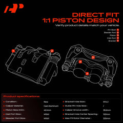 A-Premium dual-piston closeup highlighting even piston surfaces for consistent force