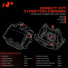 A-Premium caliper bracket detail showing bolt patterns for secure fit