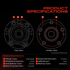 A-Premium close-up of bearing and grease seal showing pre-greased protection