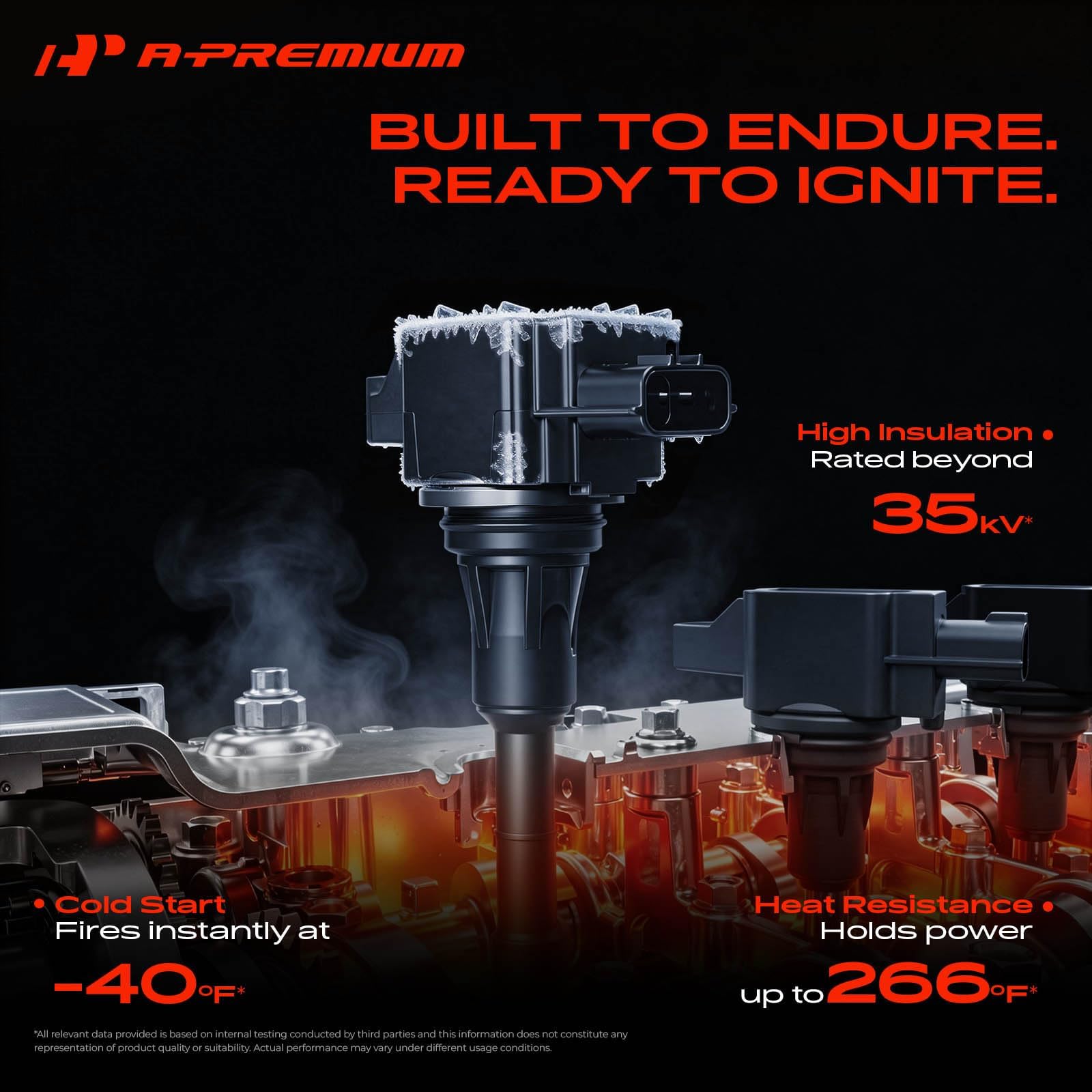 A-Premium coil beside ruler showing dimensions for easy fit verification