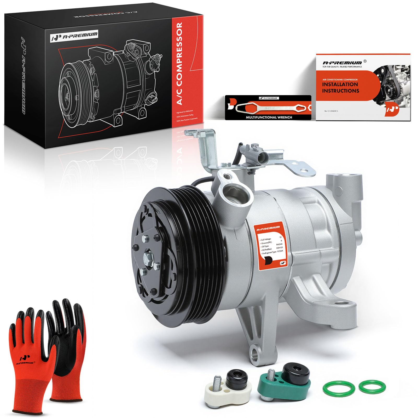 A-Premium compressor front view showing complete unit for accurate fit