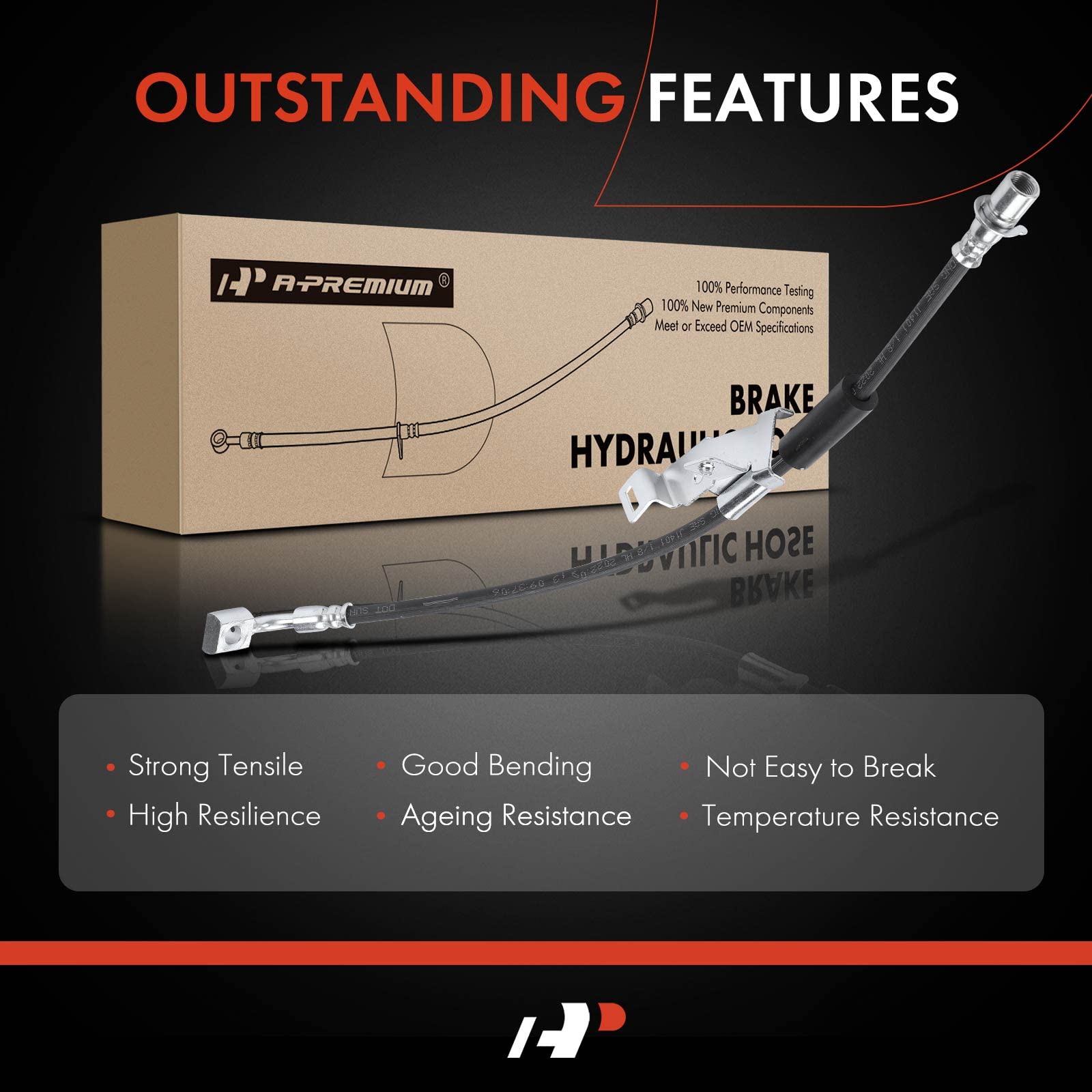 A-Premium hose connection point with stainless fitting showing leak-free seal benefit