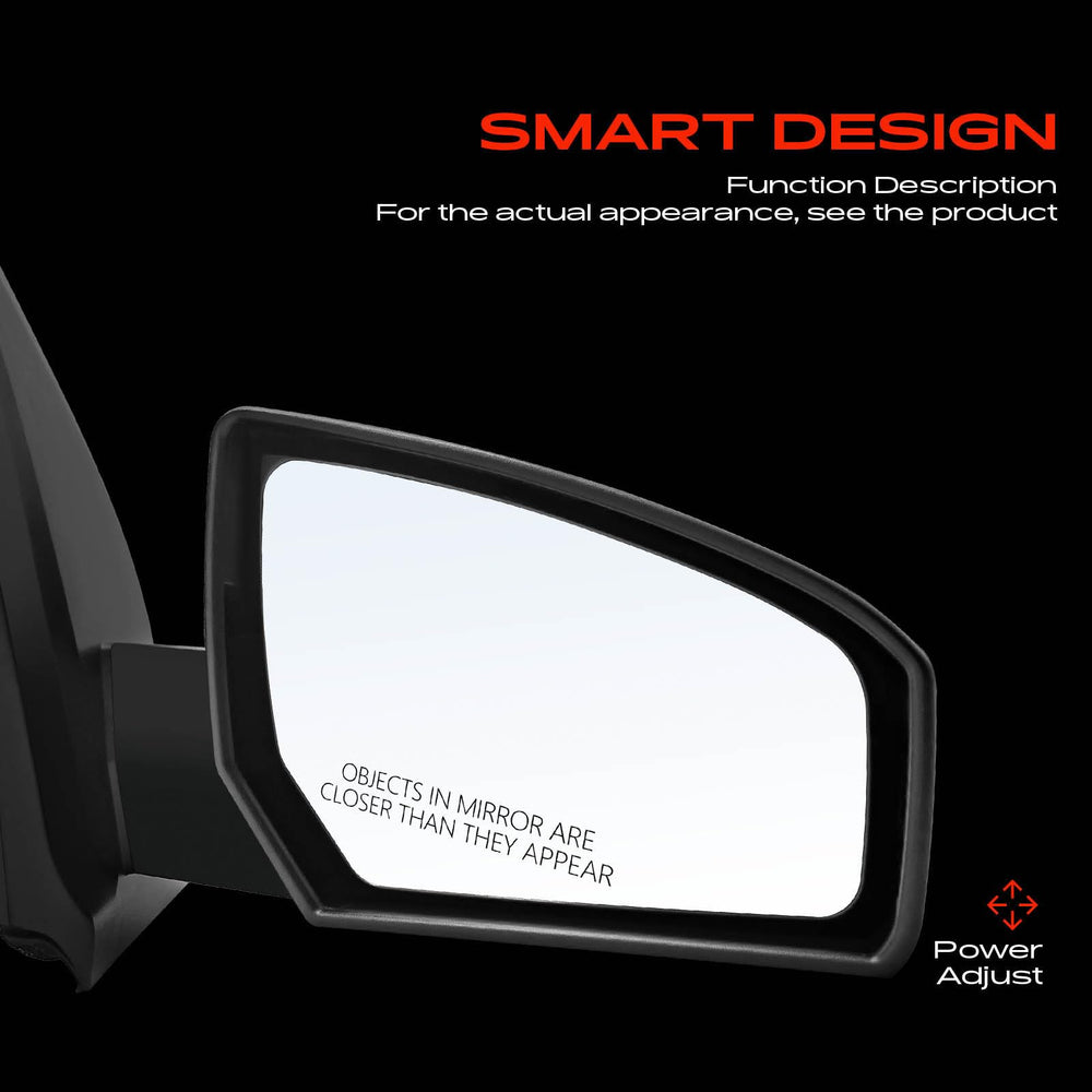 A-Premium convex glass detail improving passenger-side field of view
