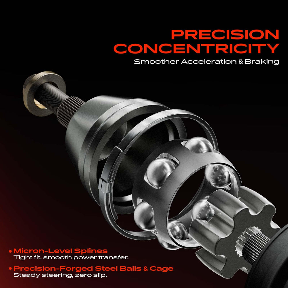 A-Premium CV joint seal close-up illustrating sealed grease retention benefit