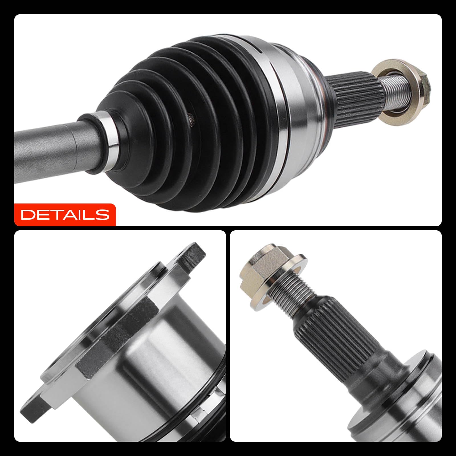A-Premium axle side profile showing corrosion-resistant finish and durability