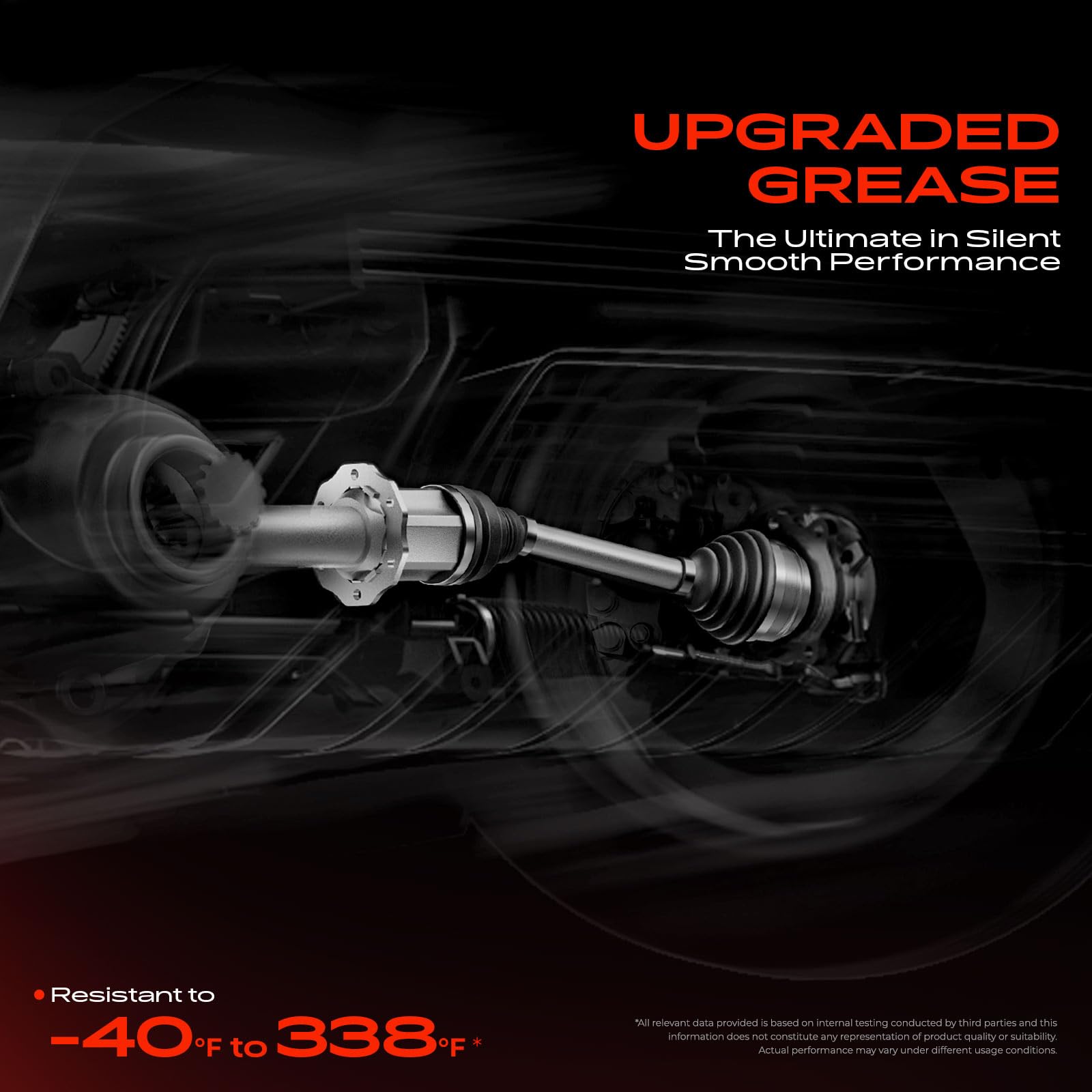 A-Premium axle beside ruler showing 25.71-inch compressed length for verification