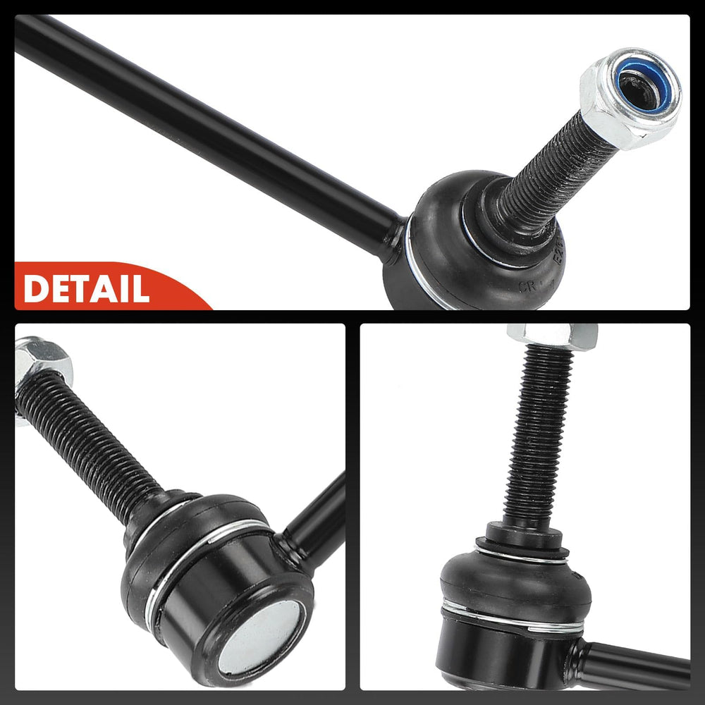 A-Premium sway bar link beside ruler to show dimensions and scale