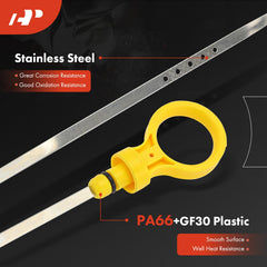 A-Premium dipstick handle close-up showing molded grip for safe removal