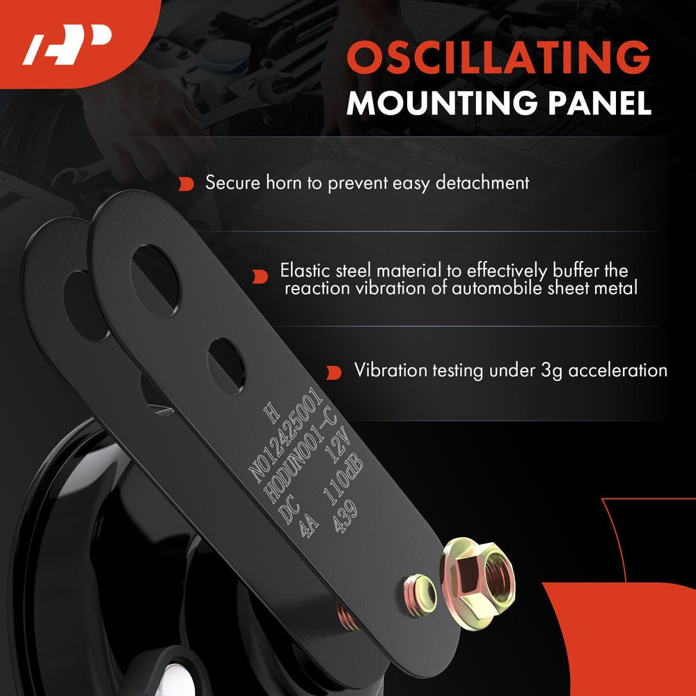 A-Premium disc horn installed near vehicle dashboard for quick aftermarket swap