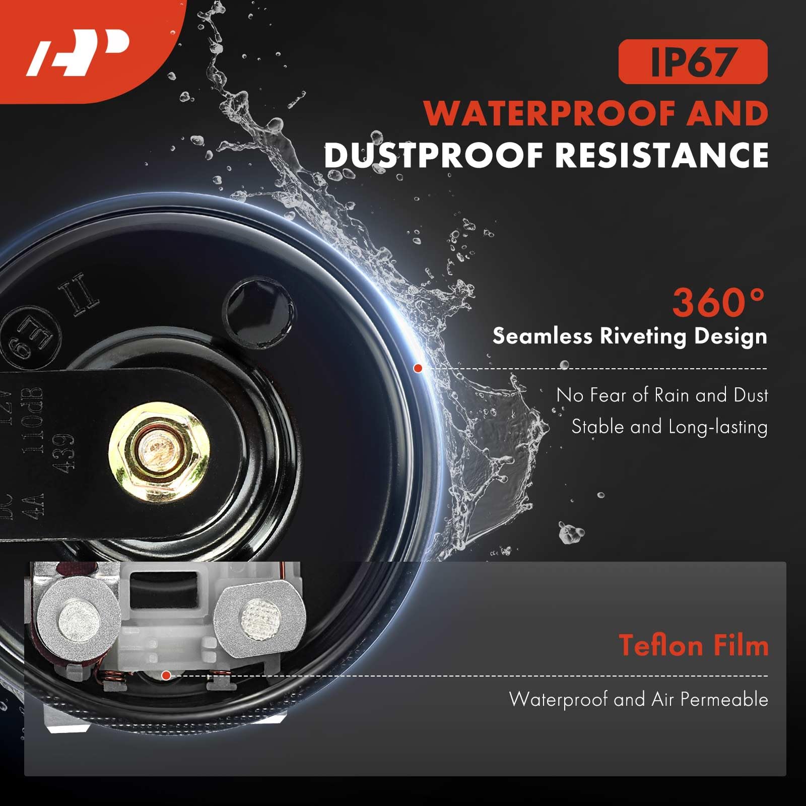 A-Premium disc horn installed on ATV demonstrating versatile vehicle compatibility