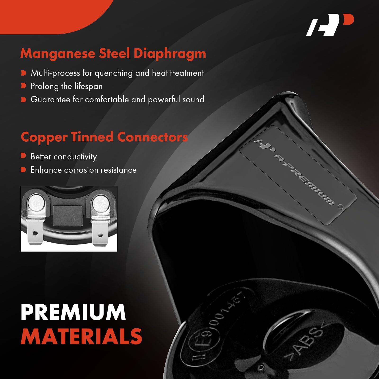 A-Premium horn installed under hood demonstrating easy vehicle integration