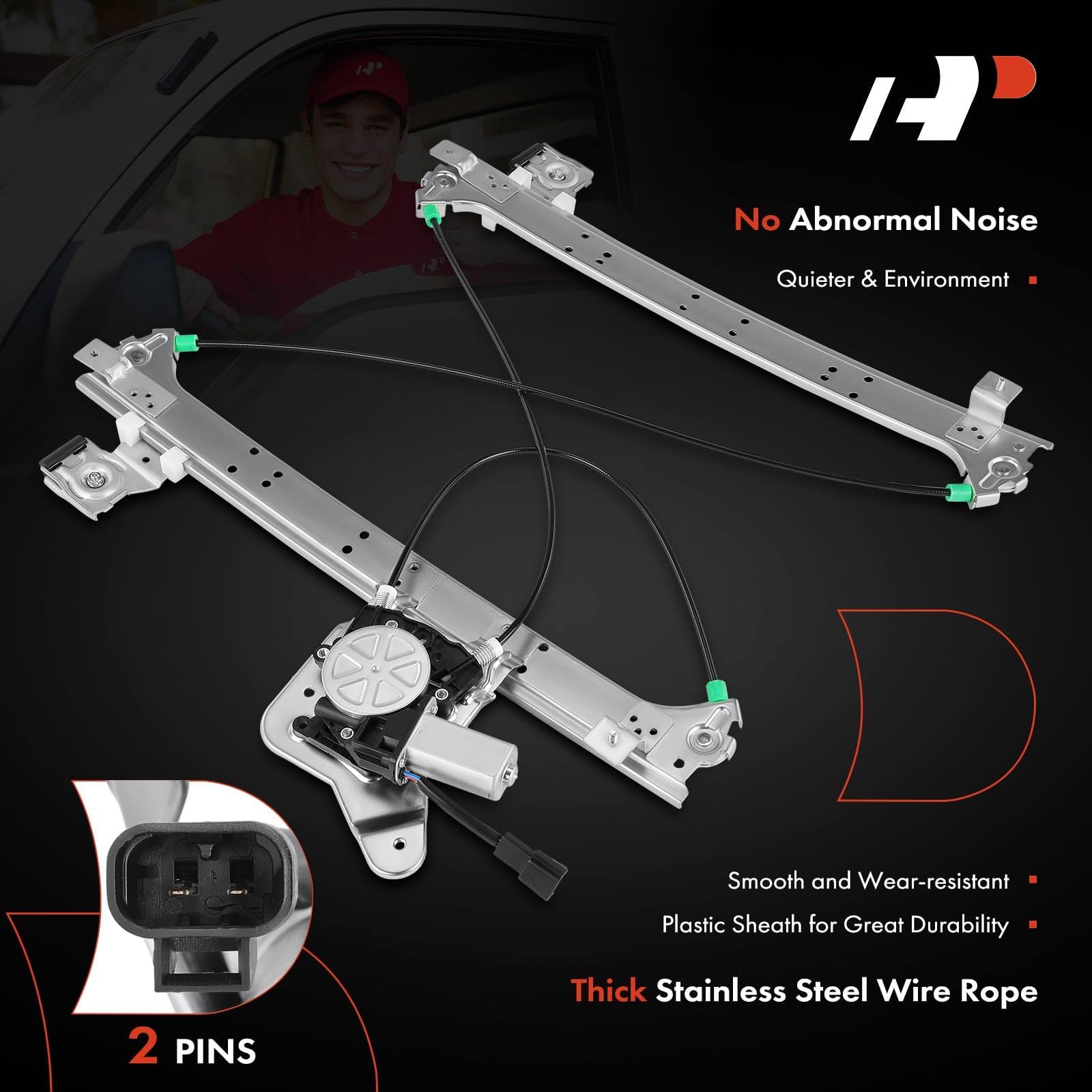 A-Premium electrical connector detail showing plug compatibility for easy hookup