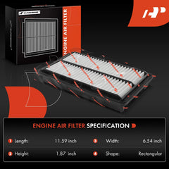 A-Premium engine filter close-up showing pleated media and frame for reliable intake protection