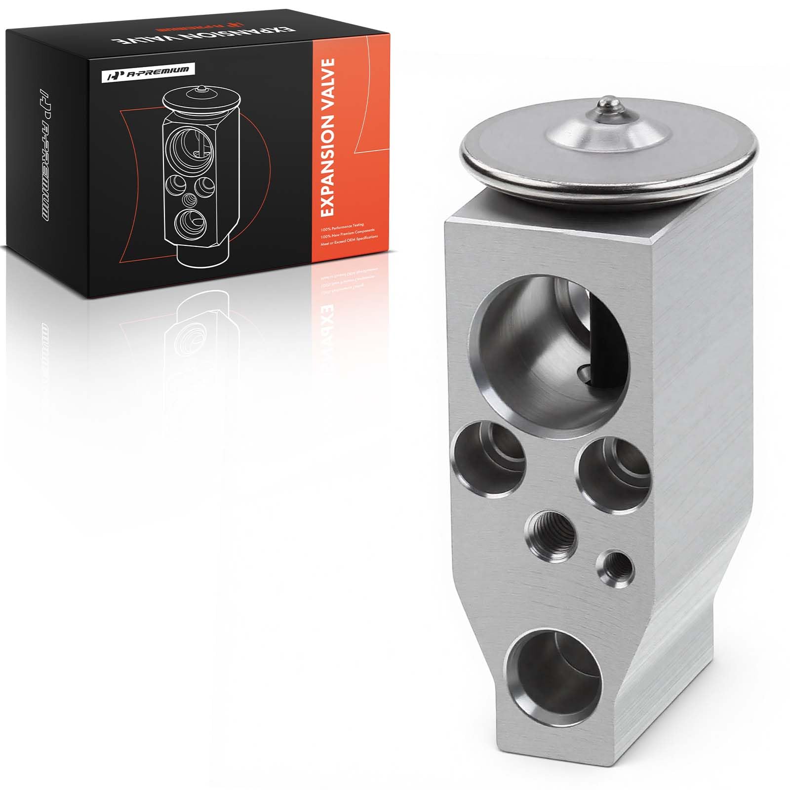 A-Premium expansion valve front view showing compact OE fit and easy replacement