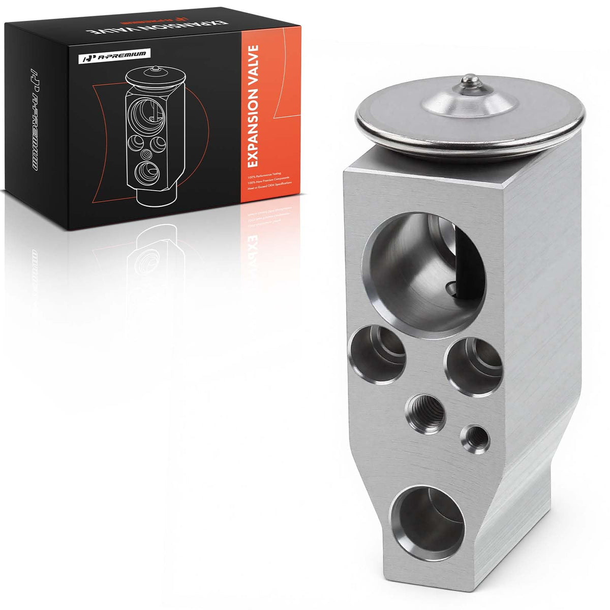 A-Premium expansion valve front view showing compact OE fit and easy replacement
