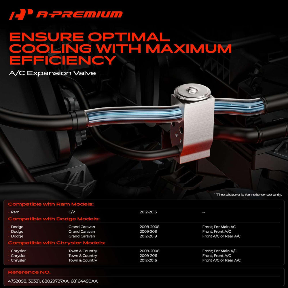 A-Premium expansion valve side profile displaying compact design benefit