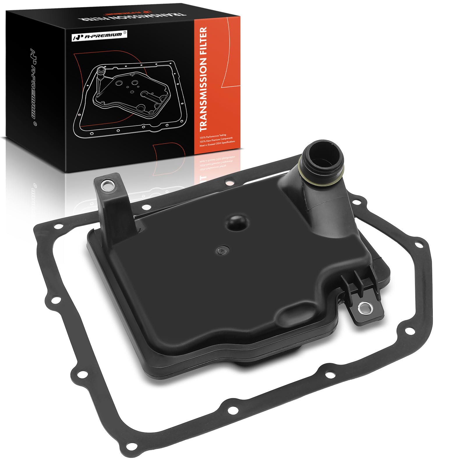 A-Premium front view of filter and gasket showing fitment for easy identification