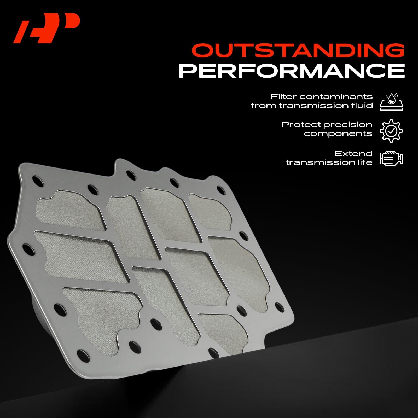 A-Premium filter installed under car illustrating smooth-shift benefit
