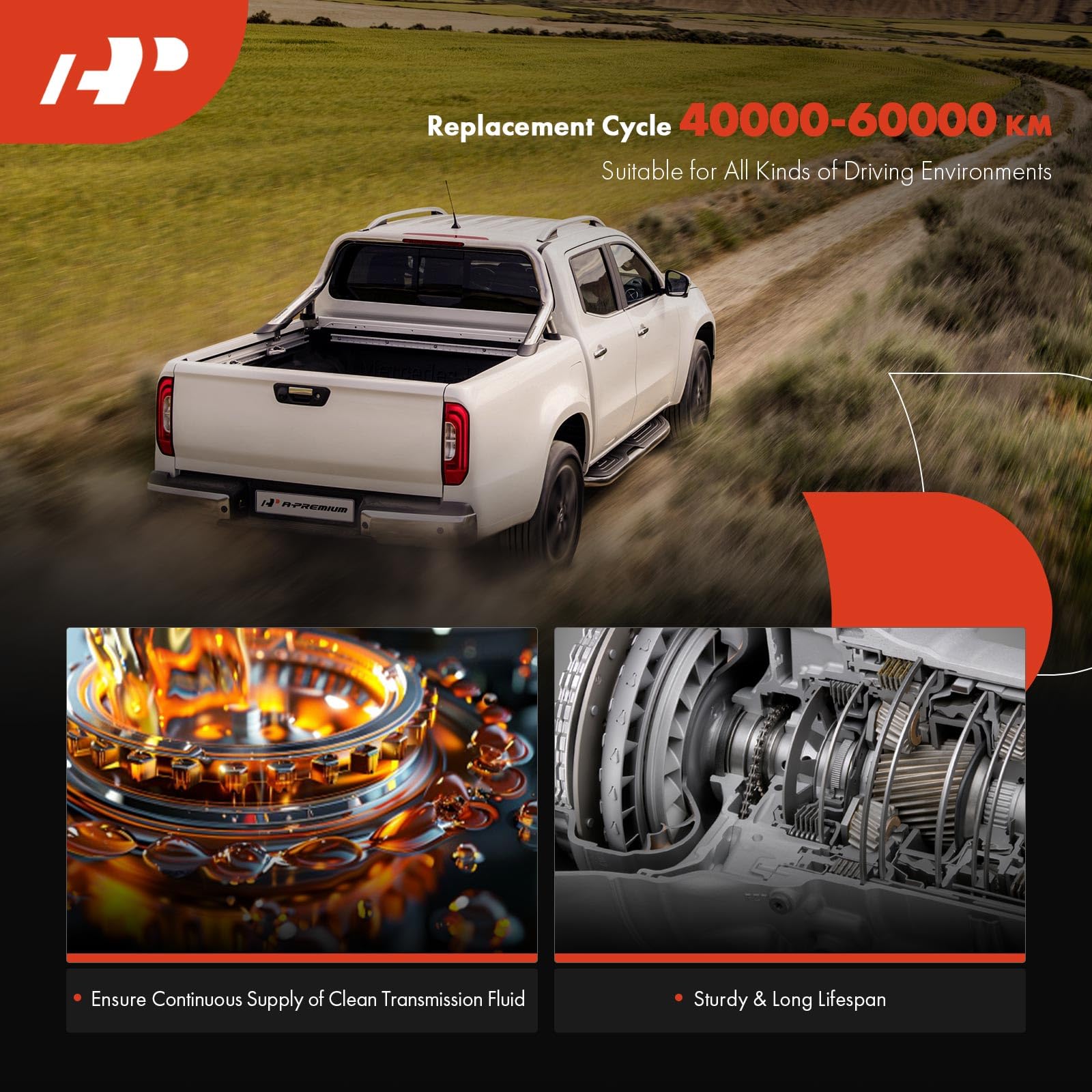 A-Premium filter next to fitment list illustrating correct vehicle compatibility