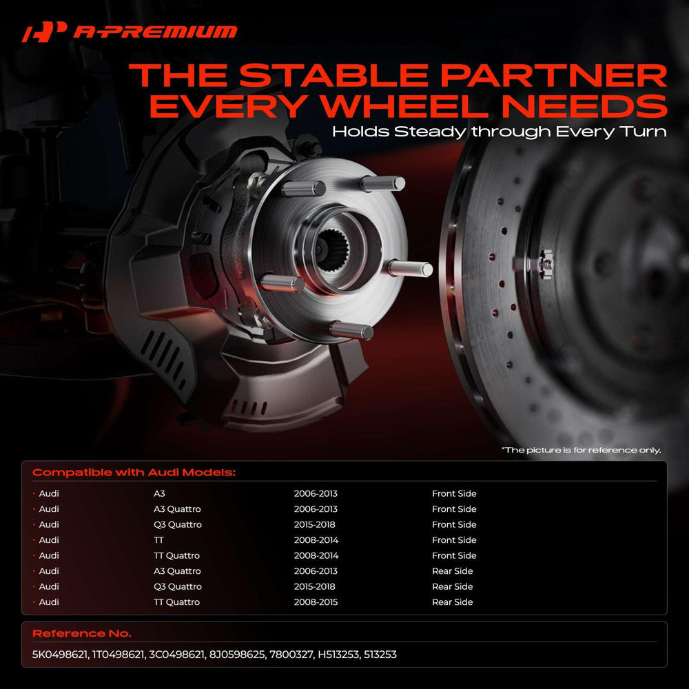 A-Premium flange with 4-hole pattern matching OEM rotor bolt pattern benefit